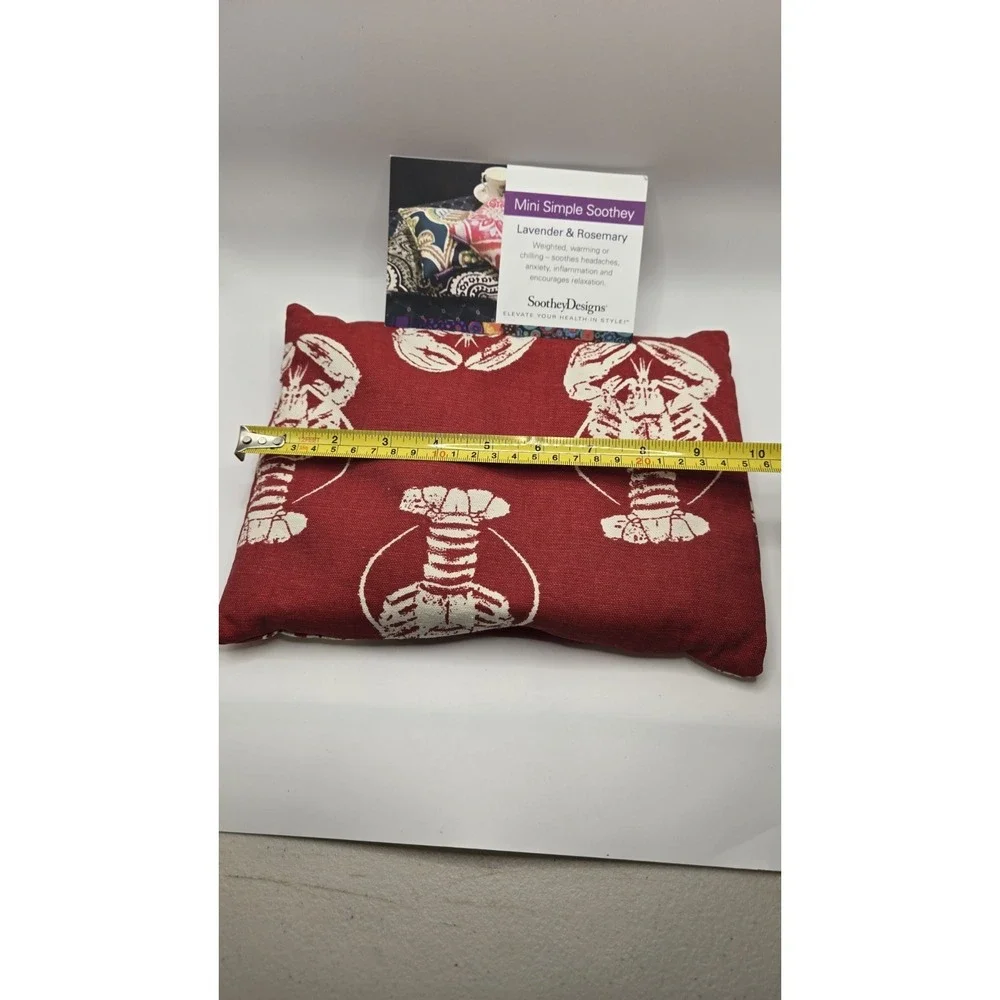 Soothey Designs Lavender Rosemary Hot Cold Therapy Pillow Red Lobster Heat Pad